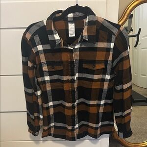 Patagonia Women's Organic Cotton Shirt in Black and Brown